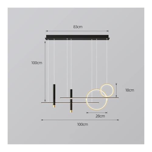 Pendentif à île dimmable à hauteur réglable pour salle à manger
