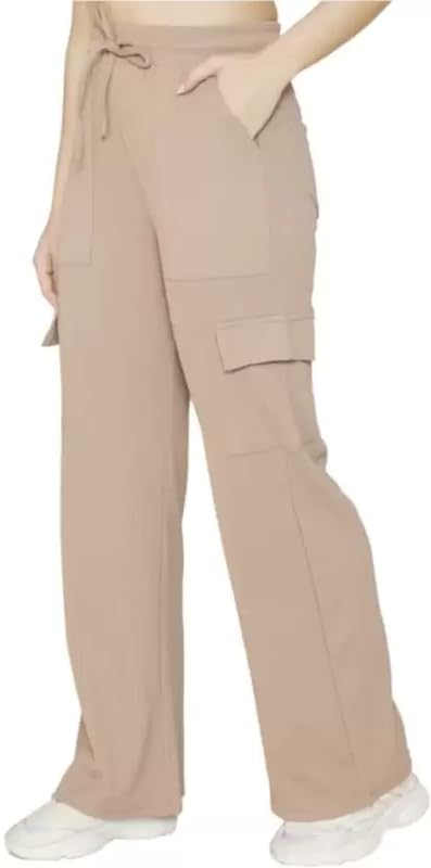 Image of Women Solid Loose Fit Knitted Cargo - Parent (BZCR9)