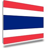 TRIOSK Kühlschrankmagnete Länderflaggen Magnet Flagge Thailand Länder Reise Souvenir Geschenk für Reiselustige Frauen Männer Weltenbummler Kühlschrank stark eckig groß 85x55 mm