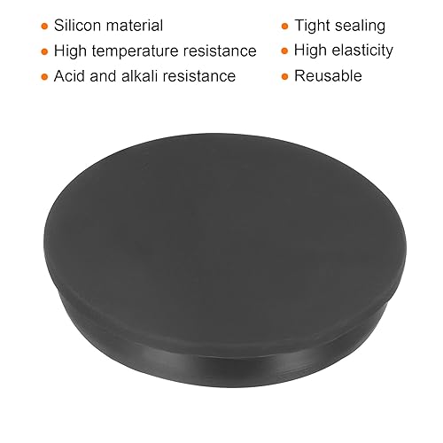 Image of uxcell High Temp Silicone Plug Mount Dia 81mm /3.18 inch T Shaped Rubber Stopper Hole Plugs for Powder Coating Plating Waterproof Plugs Sealing Plugs Black Pack of 1(OD 87mm)