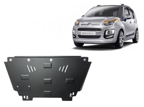 Scut Protection Protección de bajos de motor metálica compatible con Citroën C3 Picasso (2009-2025)