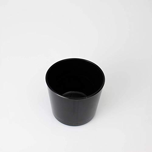 INNA-Glas Windlichtje - Glazen Vaas Alena, zwart, 8,5cm, Ø 10cm - Tafellampje - Conische Vaas - Afbeelding 4