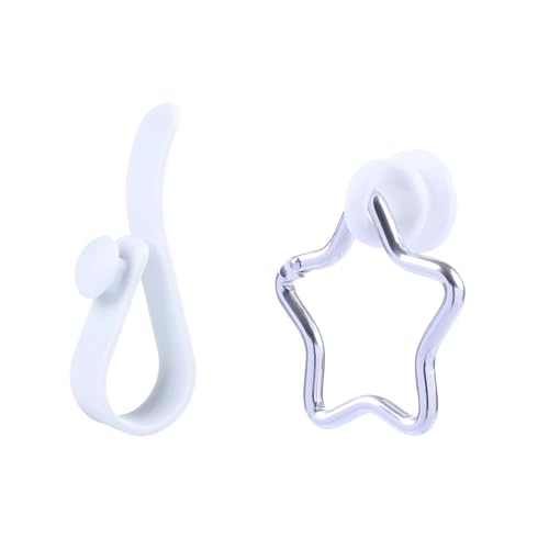 LIGHUFEIC Key Holder Set Accessories for Bogg Bag,Star-Shaped Keychain, Insert Charm Carabiner Keychain Compatible with Bogg Bag Beach Tote Bag- Finding Your Keys Quickly(White)