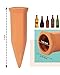 10pcs Terracotta Watering Spikes - Automatic Self Watering Stakes, Plant Watering Devices for Wine Bottles Recycled Bottles, Clay Plant Garden Waterers for Vacations