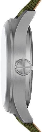 Fossil Men's Defender Solar-Powered Stainless Steel and Nylon Watch, Color: Silver, Green (Model: FS5977)