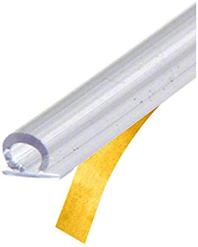 CRL Shower Door Translucent Vinyl Bulb Seal with Pre-Applied Tape for 7/32" Gap (1/4" and up Thick Glass)