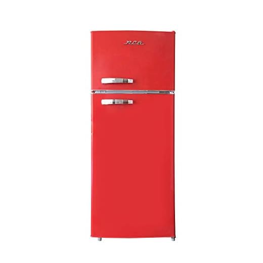 RCA RFR786-RED 2 Door Apartment Size Refrigerator with Freezer, 7.5 cu. ft, Retro Red