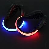 Toyvian Luci LED per Scarpe Clip 2 Pezzi Luci di Sicurezza per Corsa Notturna 2 modalità di Illuminazione Leggere e Resistenti Adatte per Runner Ciclisti e attività Colore Casuale