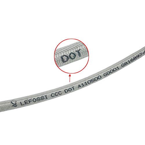 800Mm 80Cm Motorcycle Reinforced Hydraulic Brake Oil Hose Line Pipe Fitting Stainless Steel Braided Cable Compatible With Motorcycle Pit Dirt Bike Enduro Motocross Street Bikes Sport Bikes #TOP1