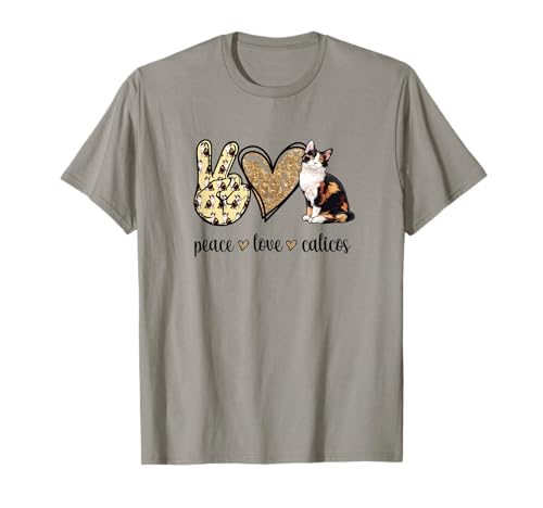 Peace Love Calico Cat Lover T-Shirt