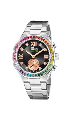 Montre connectée hybride femme Lotus étanche avec podomètre et rejet appels 18924/6