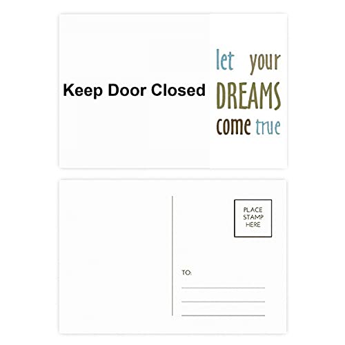 Tarjetas de agradecimiento de 20 piezas Keep Door con diseño minimalista de símbolo negro