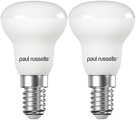paul russells Warm White E14 Spotlight 4.5W LED Reflector R39 Light Small Edison Screw 25w Equivalent Energy Saving SES 325 Lumen 2700K Frosted 120° Beam Angle, Pack of 2