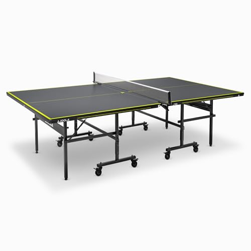 JOOLA Mesa de Ping Pong Inside J15 - Mesa de Ping Pong Plegable para Interior (274 x 152,5 x 76 cm), Color Gris