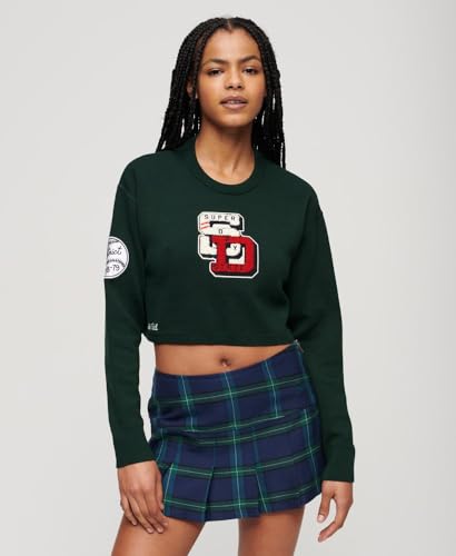 Pull crop femme Superdry Varsity - vue 3