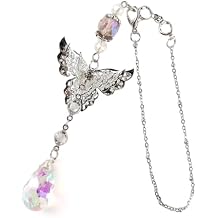 Butterfly Crystal Suncatcher Window Hanging Decoration - 8 Reflective Sun Catcher Rear Viewmirror, Charms for Car Interior Home Decoration, Gifts for Women Men