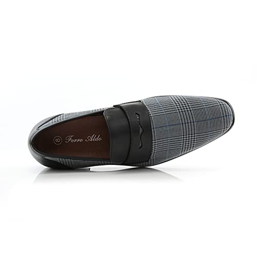 Image of Ferro Aldo Men's Classic Penny Loafers & Slip-On Dress Shoes | Woven, Floral, and Plaid Styles |