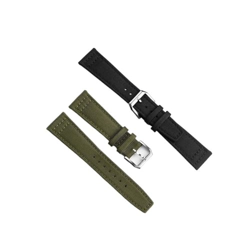Bracelet montre nylon 20mm pour IWC Pilot Spitfire avec fermoir pliant