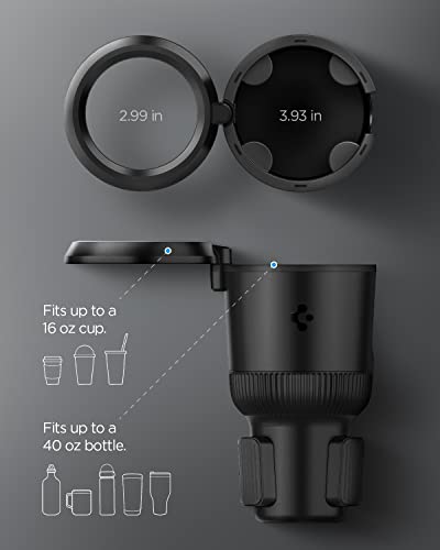 Image of Spigen Hydrohub Adjustable Cup Holder Expander for New Tesla Model Y 2025 Refresh, Model 3 /Y /S /X /Cybertruck, and More Compatible with Hydro Flask, Yeti, Nalgene, Large Bottle 32 /40 oz Tumbler