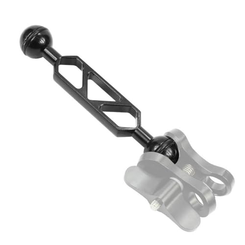 Image of 1 inch Ball to YS Head Adapter with 5'' Extension Arm Aluminum Alloy Underwater Dual Ball Arm for Strobe, Video Light, Diving Tray