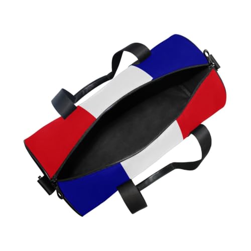 Bolsa de lona unisex con la bandera de Guayana Francesa para viajes cortos 5