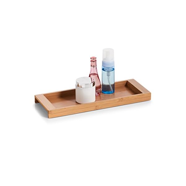 Zeller 25388 Ablage-Tablett, Bambus, ca. 40 x 15 x 3 cm, Ablage für Bad und Büro, Oranizer – Bild 3