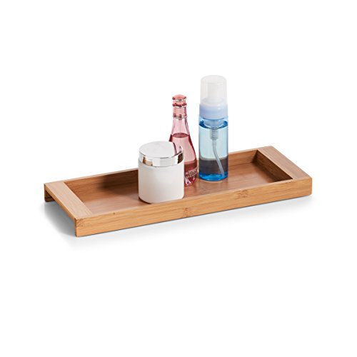 Zeller 25388 Ablage-Tablett, Bambus, ca. 40 x 15 x 3 cm, Ablage für Bad und Büro, Oranizer