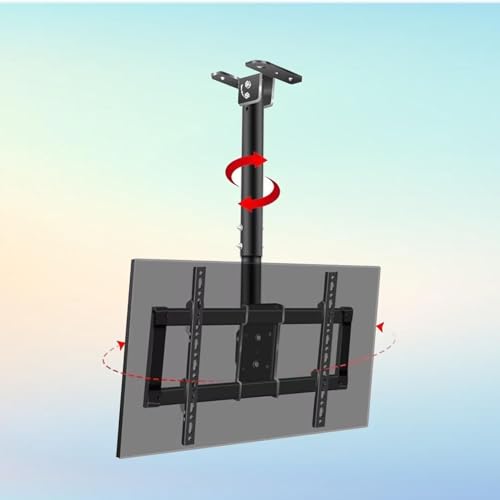 Support TV de plafond télescopique pour grand écran plat LCD de 37 à 85 pouces
