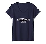 Photo Gallery donna stoccolma svezia - simple stockholm sverige maglietta con collo a v Photo Gallery donna stoccolma svezia - simple stockholm sverige maglietta con collo a v