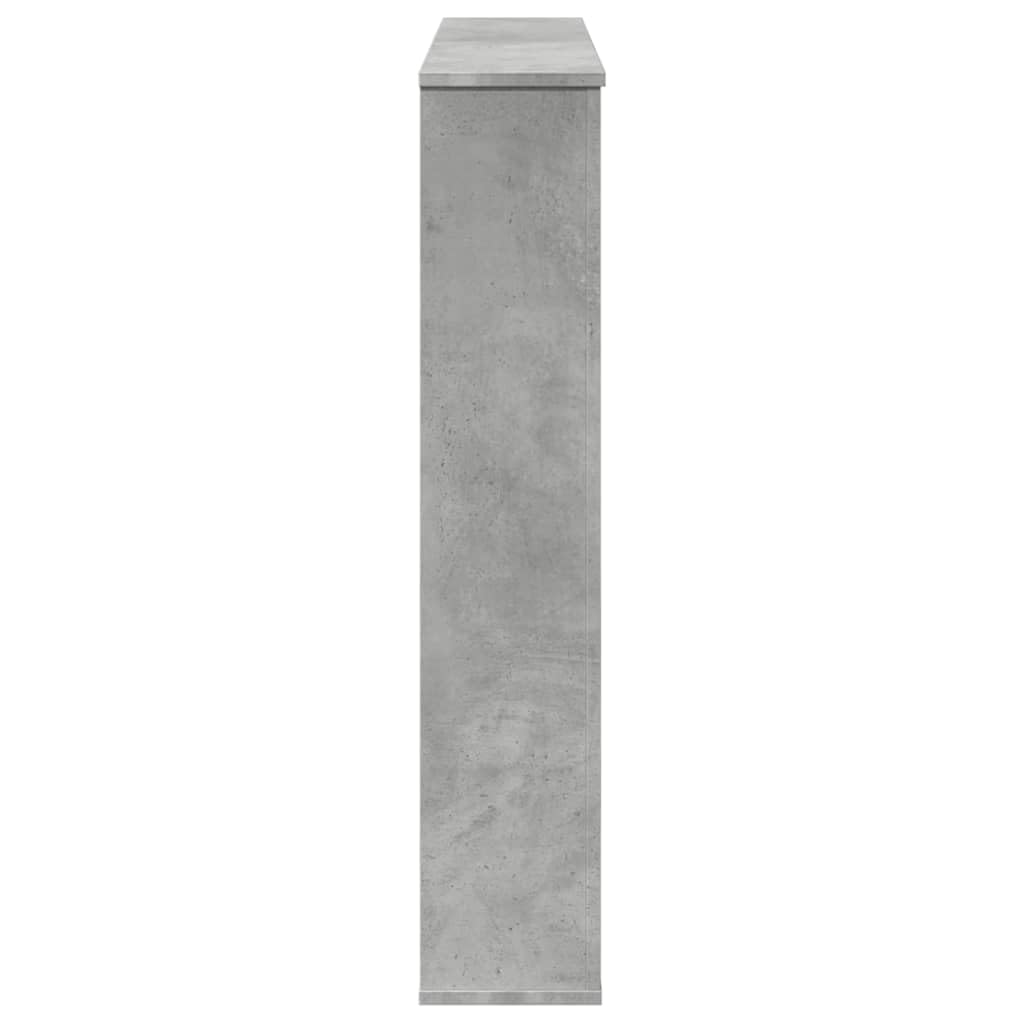 Homgoday Kaminumrandung Kaminverkleidung Kaminkonsole Deko Kaminrahmen Kamingehäuse Dekokamin Wohndekoration Kaminsims Dekokamin für Wohnzimmer Betongrau 100x20x100 cm Holzwerkstoff