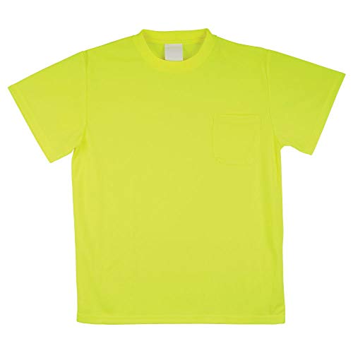 SAFEGEAR Safety T-Shirt - XL - Breathable, Moisture Wicking Polyester - Lime Green/Yellow, High Visibility Shirt for Men or Women - J. J. Keller & Associates