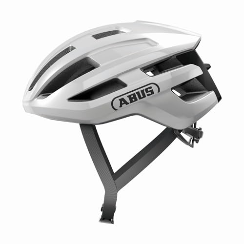 Abus Casco PowerDome Bici, Taglia M, Bianco