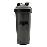 Performa Justice League & DC Comic - Leak Free Protein Shaker Bottle with Actionrod Mixing Technology for All Your Protein Needs! Shatter Resistant & Dishwasher Safe (Batman JL)(28oz)