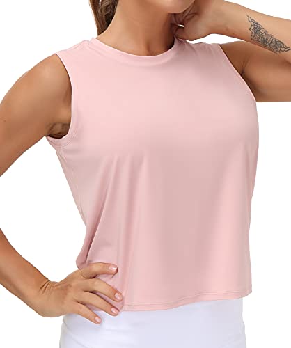 Image of THE GYM PEOPLE Women's Workout Tops in Ice Silk Quick Dry Sleeveless
