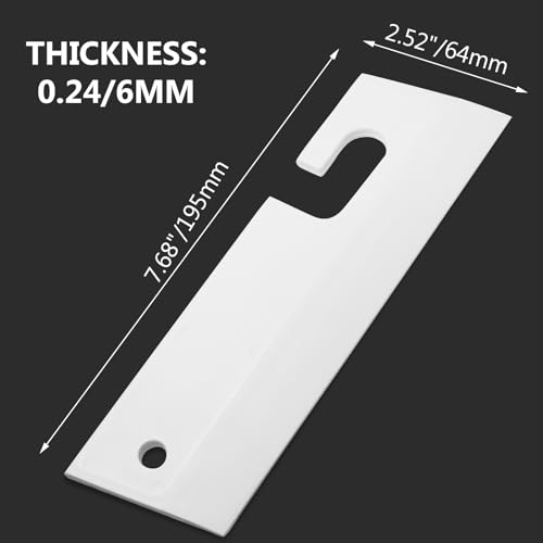 Image of 2 Pcs 7.68 inch Silicone Squeegee White Soft Water Scraper Cleaner Hanging Hole Car Window Blade Flexible Waterblade Cleaner Tool for Shower Doors Mirror Bathroom Glass Kitchen Countertops Sink