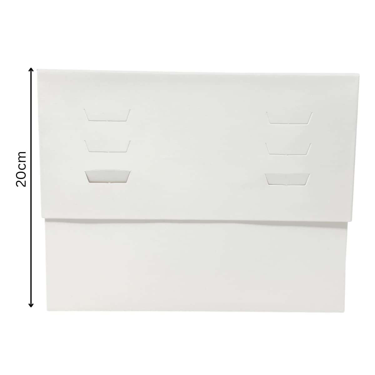 Decoracion Dulce - Set di 5 scatole per dolci bianche regolabili in altezza (da 35 x 35 x 20 a 30 cm)