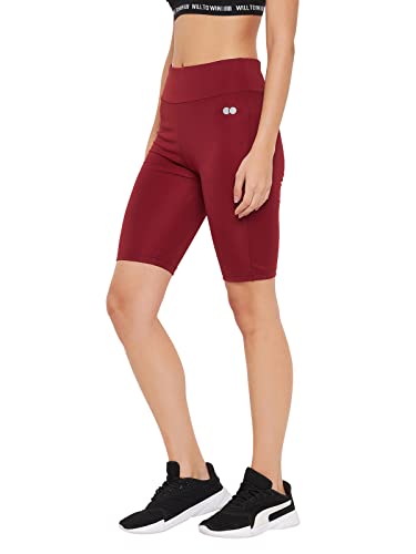 Image of Clovia Women's Snug Fit Mid-Rise Activewear Sports Shorts