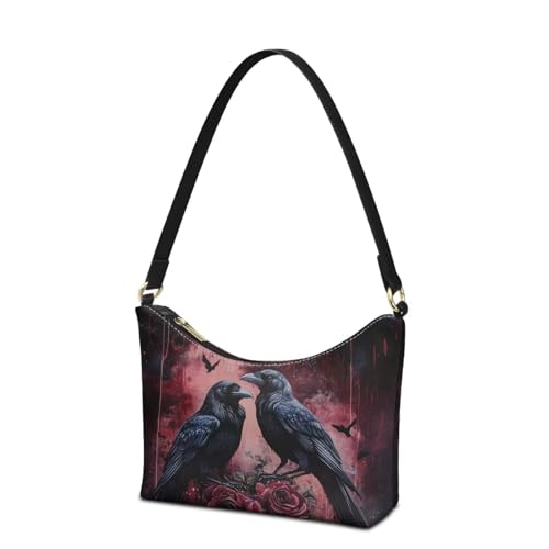 Image of Handbag for Women Leather Underam Shoulder Bag with Zipper Fashion Work Purse Waterproof Travel Wallet