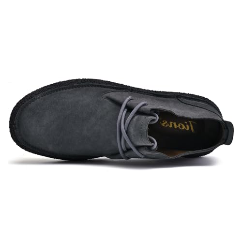 DirraBra Men's Suede Lace Up Desert Chukka Boots Fashion Casual Round Toe Platform Deck Boots Fashion Comfort High-Top Waterproof Hiking Work Boots3