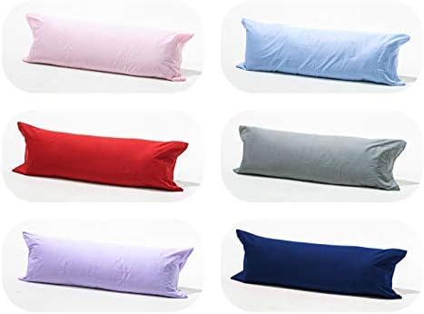 Voice7 Large Size BOLSTER PILLOW CASES Only For Multiple Uses - 4 Sizes & 20 Colors Choice - Pregnancy Pillow case/Nursing Pillow/Maternity Pillow (Navy Blue - SUPER KING 6 Feet 72")
