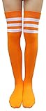 AM Landen Medium size Womens Stripe Over Knee Socks Thigh Stripe Socks Great Quality