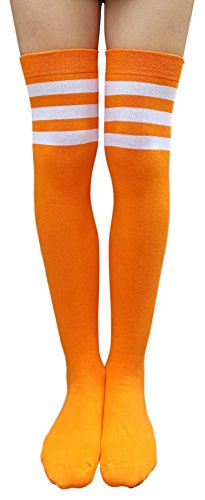 AM Landen Medium size Womens Stripe Over Knee Socks Thigh Stripe Socks