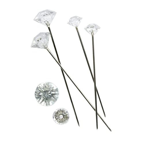ERINGOGO Flower Bouquet Pearl Pins 6mm Diamante Wedding Pins Bedazzled Gems Plastic Alloy Size 3.8 * 0.6cm