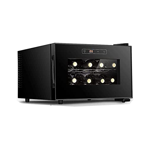 Suuim Enfriador de Vino Horizontal para 8 Botellas, refrigerador termoeléctrico para Vino, Bodega Independiente para Cocina pequeña, apartamento, cabaña, RV