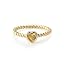 Gold-Topaz CZ Heart
