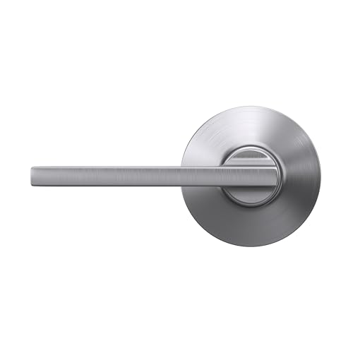 Image of SCHLAGE Latitude Hall /Closet Passage Door Handle, Reversible, Satin Chrome
