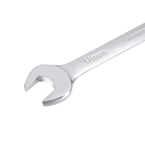 Uxcell Metric 18Mm 12-Point Box Open End Combination Wrench Chrome Finish, Cr-V #TOP4