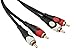 System-S Cinch 2 RCA Kabel 30 m Stecker zu Stecker Stereo AV Adapter in Schwarz