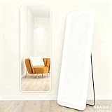 全身鏡 姿見鏡 2Way 壁掛け鏡 スタンドミラー 丸角 飛散防止 軽量 コンパクト設計 おしゃれ 大型鏡 幅45cmⅹ高さ155cm