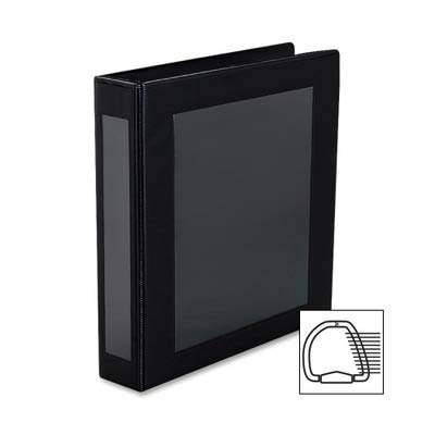 Avery Products - Avery - Framed Presentation EZD Locking View Binder, 1-1/2amp;quot; Capacity, Black - Sold As 1 Each - Clean, elegant border on front panel perfectly frames and centers title page for a professional look. - Easily insert title page a